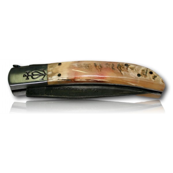 COUTEAU CAMARGUAIS N°12 BRUT DE TREMPE CORNE 0021