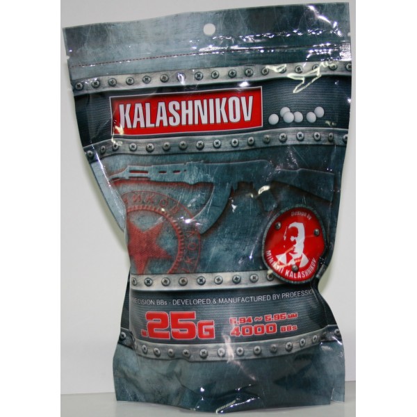 BILLES 6MM KALASHNIKOV 0.25GR X4000