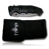 COUTEAU THIRD ALUMINIUM NOIR 13CM INOX + ETUI