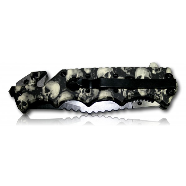 COUTEAU THIRD TETE DE MORT 11,5CM INOX