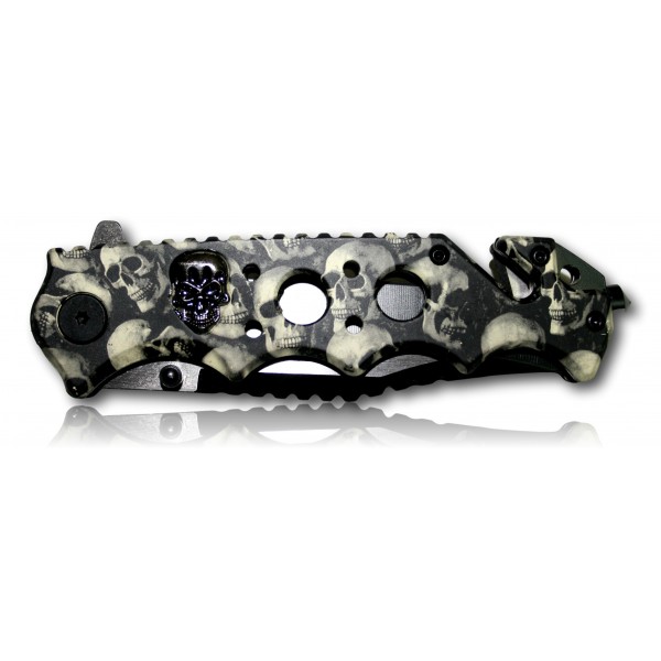 COUTEAU THIRD TETE DE MORT 11,5CM INOX