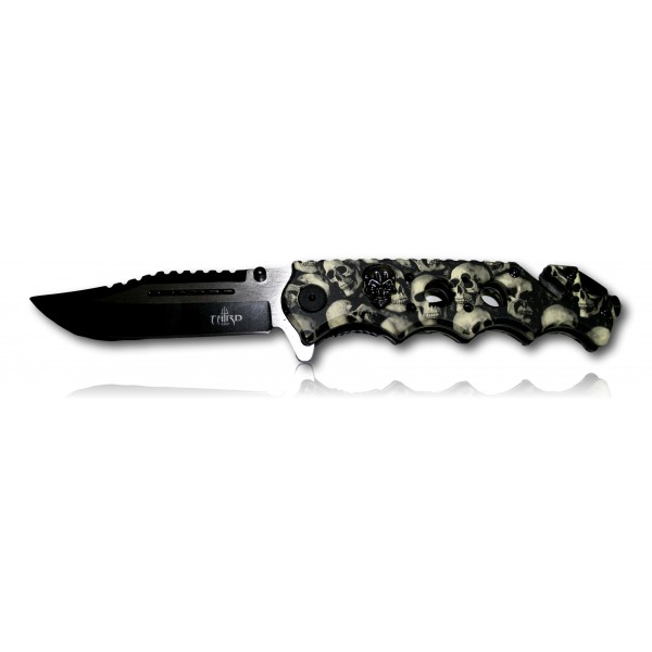 COUTEAU THIRD TETE DE MORT 11,5CM INOX