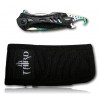 COUTEAU THIRD NOIR 12,5CM ARC-EN-CIEL INOX + ETUI