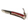 COUTEAU CITADEL FIDEL POMME DE PIN ROUGE/BLANC