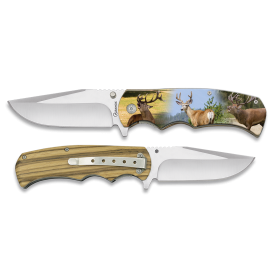 COUTEAU PLIANT 3D. CHASSE CERF. LAME 8.8 18257+3D011