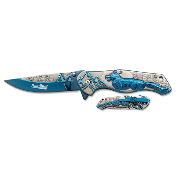 CANIF RAINBLUE LOUP. BICOLORE LAME 9 CM 18929