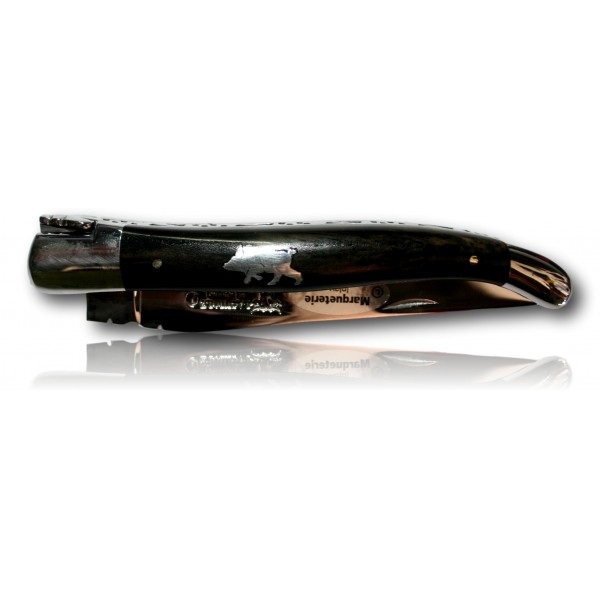 COUTEAU LAGUIOLE EN AUBRAC RF SANGLIER ETEIN/EBENE