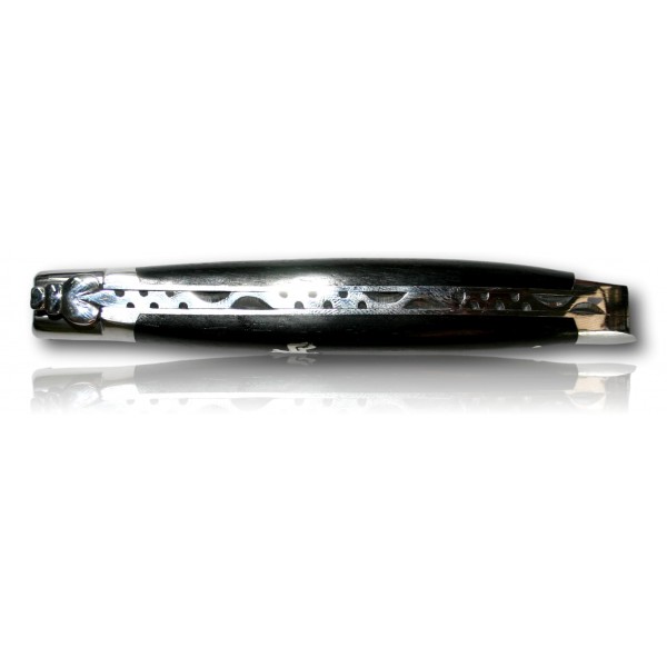COUTEAU LAGUIOLE EN AUBRAC RF SANGLIER ETEIN/EBENE