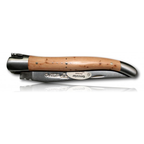 COUTEAU LAGUIOLE EN AUBRAC 12CM INOX 2 MITRES GENEVRIER