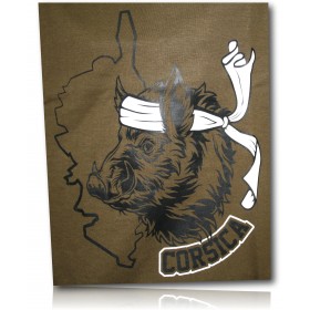 Percussion T-Shirt kaki Wild board corsica