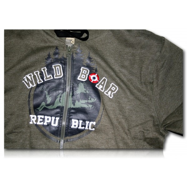 Percussion Sweatshirt avec ZIP et capuche wild board