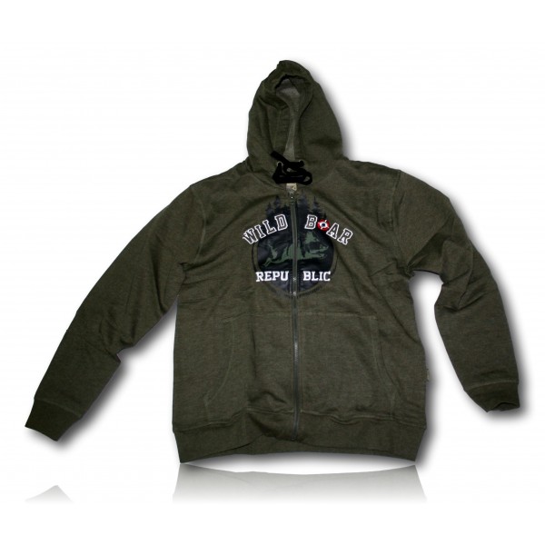 Percussion Sweatshirt avec ZIP et capuche wild board