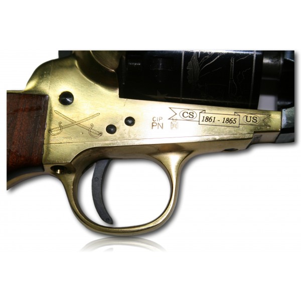REVOLVER PIETTA MOD 1851 REB NORD NAVY CAL. 36 POUDRE NOIR