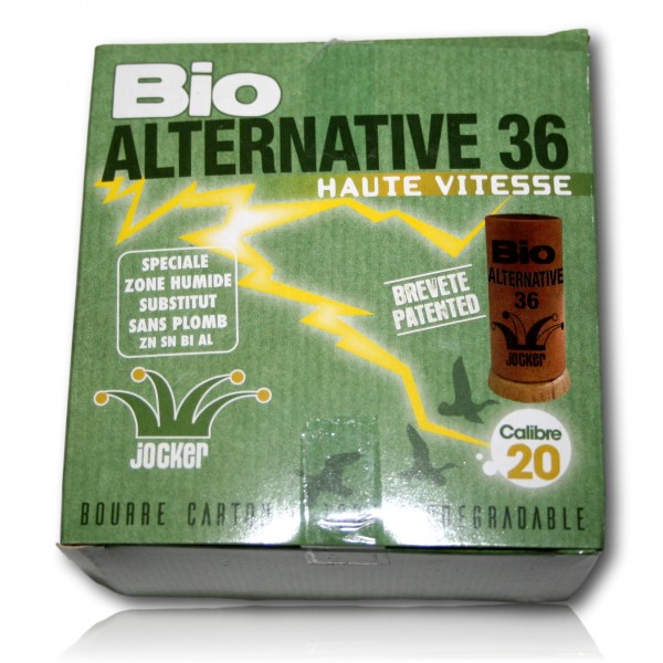CARTOUCHE JOCKER BIO ALTERNATIVE CAL 20/76 POUR FUSIL EPOUVE BILLE ACIER