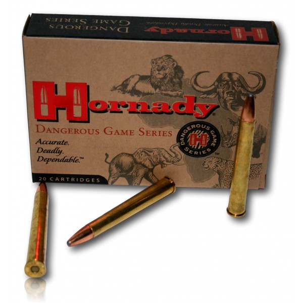 MUNITIONS HORNADY DANGEROUS GAME SERIES CAL 9.3X74R 286GR SP-RP