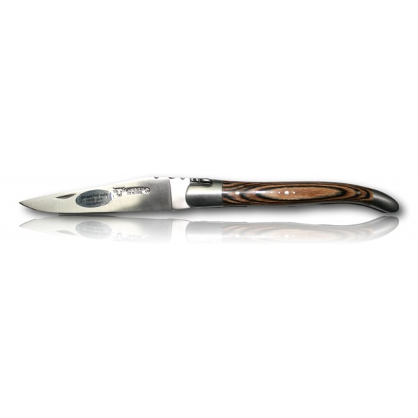COUTEAU LAGUIOLE EN AUBRAC 12CM INOX PAKAWOOD