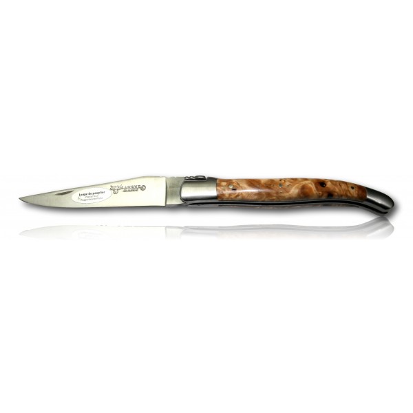 COUTEAU LAGUIOLE EN AUBRAC 12CM INOX LOUPE DE PEUPLIER