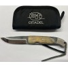 COUTEAU CITADEL DANANG LOUPE ERABLE STABILISE BLEU MITRE DAMAS