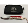 COUTEAU CITADEL FIDEL POMME DE PIN ROUGE/BLANC