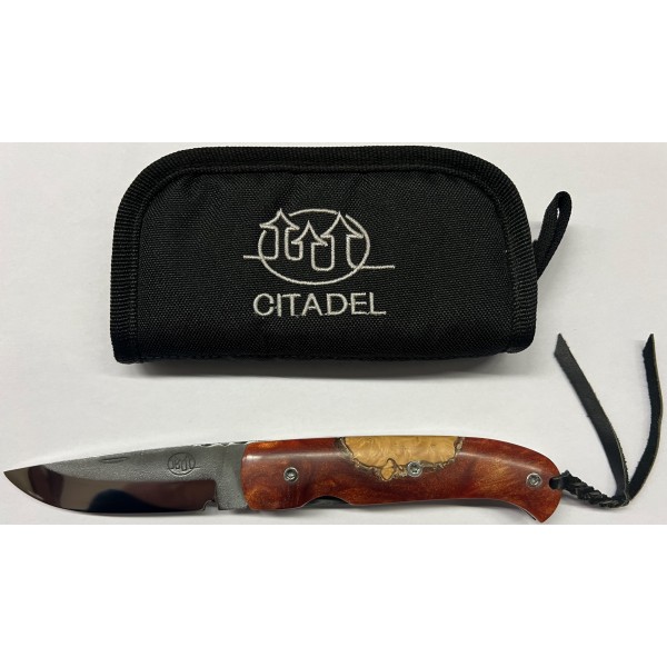 COUTEAU CITADEL DANANG HETRE / RESINE ROSE / DORE