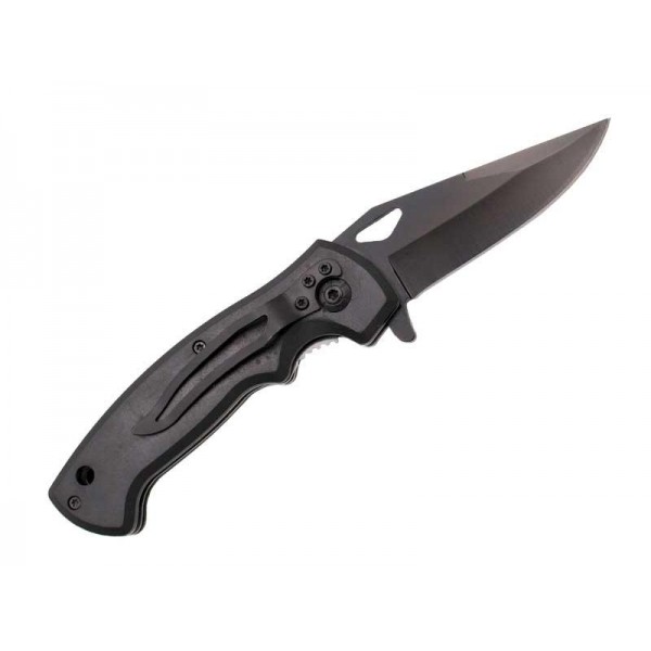 COUTEAU DECOR AIGLE AMERICAIN 11,5CM INOX NOIR + GRAVURE PRENOM