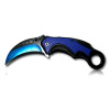 COUTEAU KARAMBIT OUVERTURE ASSISTEE NOIR ET BLEU 280
