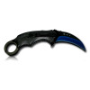 COUTEAU KARAMBIT OUVERTURE ASSISTEE NOIR ET BLEU 280