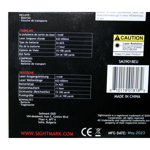 DOUILLE LASER SIGHT MARK 38/357