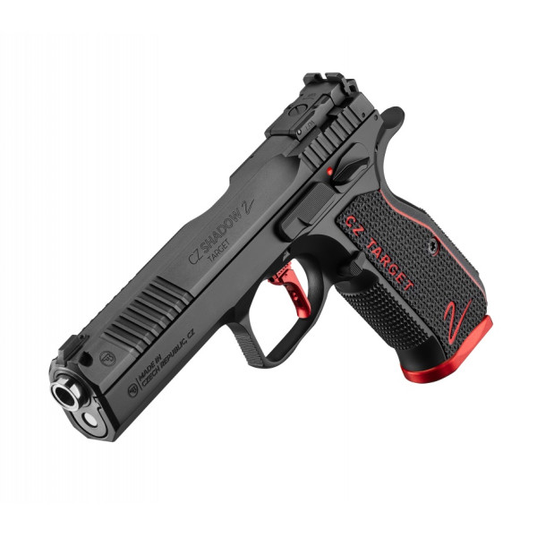 PISTOLET CZ SHADOW 2 TARGET 5 POUCES CAL 9X19 17 COUPS NOIR ET ROUGES