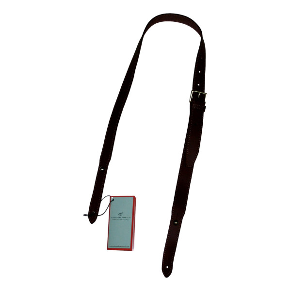 BRETELLE FUSIL NON DOUBLEE 25MM CUIR ANTIQUE SAUVAGE