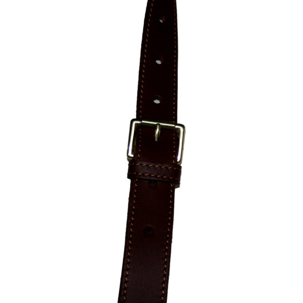 BRETELLE FUSIL NON DOUBLEE 25MM CUIR ANTIQUE SAUVAGE