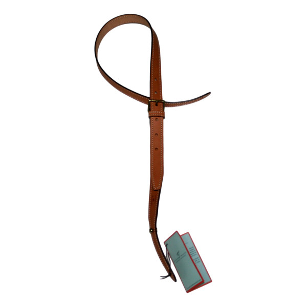 BRETELLE FUSIL NON DOUBLEE 25MM CUIR ANTIQUE NATUREL