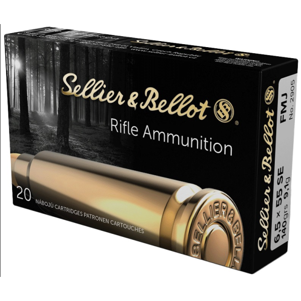 CARTOUCHES SELLIER ET BELLOT 6.5X55SE FMJ 140GR/9.1GRAMMES BT DE 20
