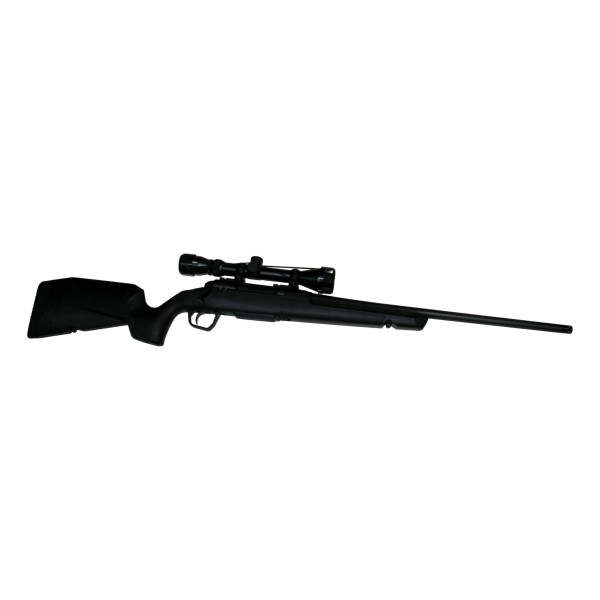 CARABINE SAVAGE AXIS XP SR INT CANON 56CM FILETAGE 1/2X28 CAL 222 AVEC OPTIQUE 3X9