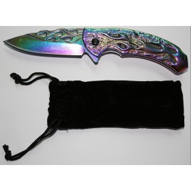 COUTEAU PLIANT ALBAINOX FLAMMES FOS