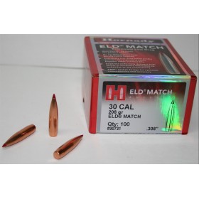 OGIVE HORNADY ELD MATCH 30731 CAL 30 208GR X100