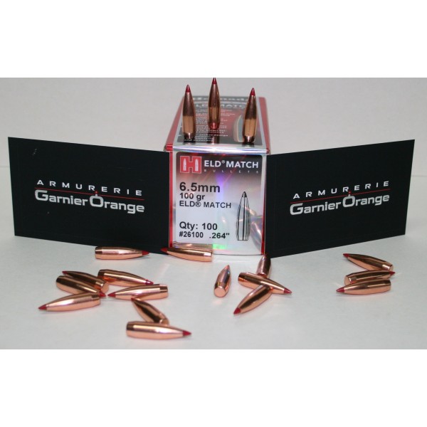 OGIVE HORNADY 26100 CAL. 6.5 ELD MATCH 100GR X100