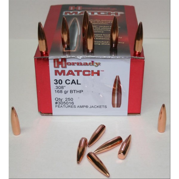 OGIVE HORNADY 305016 CAL. 30 BTHP 168GR X250
