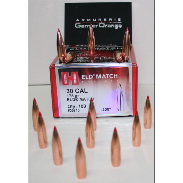 OGIVE HORNADY 307132 CAL. 30 ELD MATCH 178GR X100