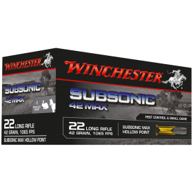 Cartouche Cal. 22 lr Winchester Subsonic X50