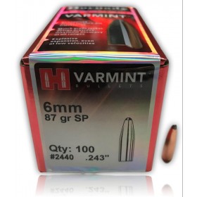 OGIVE HORNADY 2440 CAL. 6MM 87 GR SP X100