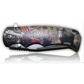 COUTEAU PLIANT ALBAINOX 3D CHASSE CHIEN LAME 8CM 18257-3D014