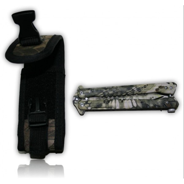 COUTEAU PAPILLON K25 PHYTON CAMO SABLE LAME 10CM 02132