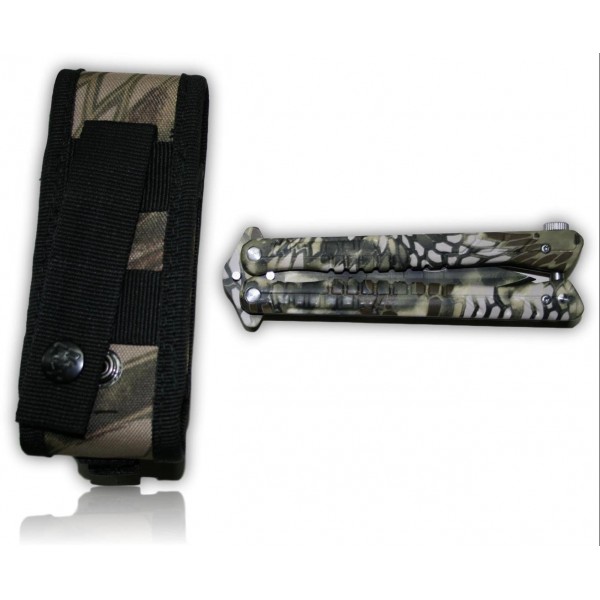 COUTEAU PAPILLON K25 PHYTON CAMO SABLE LAME 10CM 02132