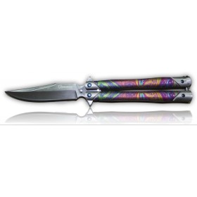 COUTEAU PAPILLON ALBAINOX COLORFULL LAME 10CM 02149