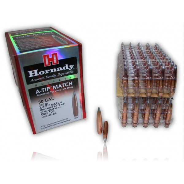 OGIVE HORNADY 3091 CAL. 30 308 230 GR A-TIP MATCH X100