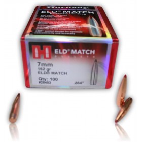 OGIVE HORNADY ELD MATCH 7MM - 284 162 GR BT 100 28403