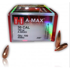 OGIVE HORNADY A-MAX 30502 CAL. 30 168GR X100