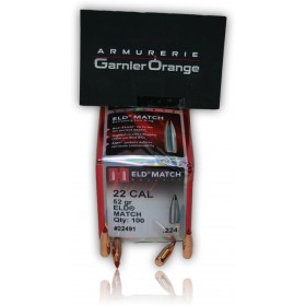 OGIVE HORNADY 22491CAL. 22 ELD MATCH 52GR X100