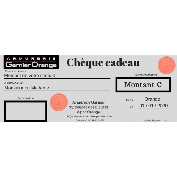 Chèque cadeau 400 euros ball-trap
